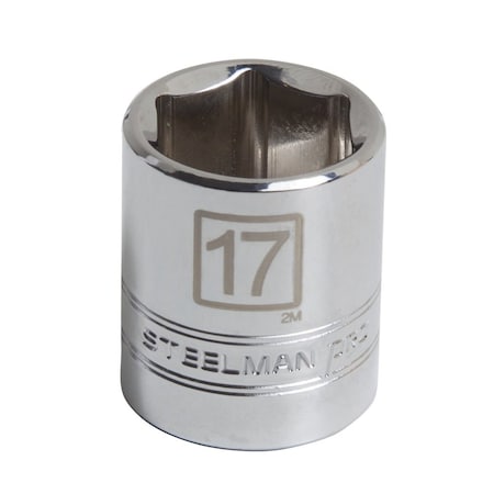 Steelman 3/8-Inch Drive x 17mm Shallow 6-Point Socket 78199